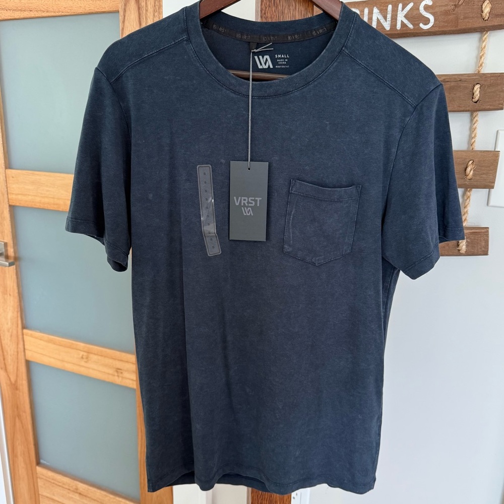 VRST Soft Cotton‎ Modal Essential Pocket Tee Slate Short Sleeve Stretch Men's S